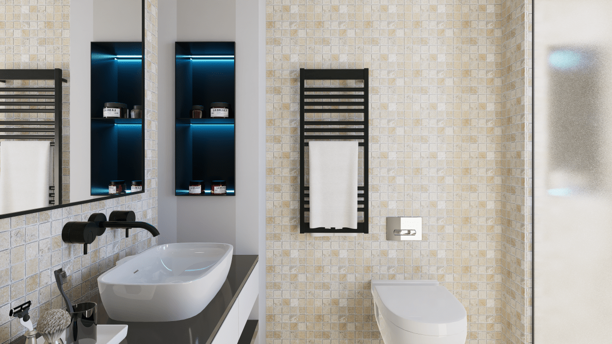 2 X 2 In Picasso Tumbled Travertine Mosaic