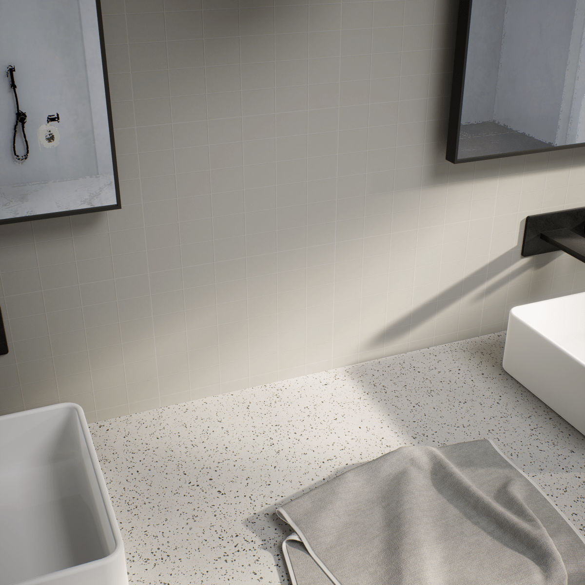 2 X 2 In Prima Smoke Matte Unglazed Porcelain Mosaic
