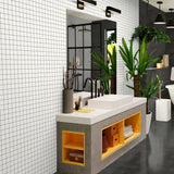 2 X 2 In Prima True White Matte Glazed Porcelain Mosaic