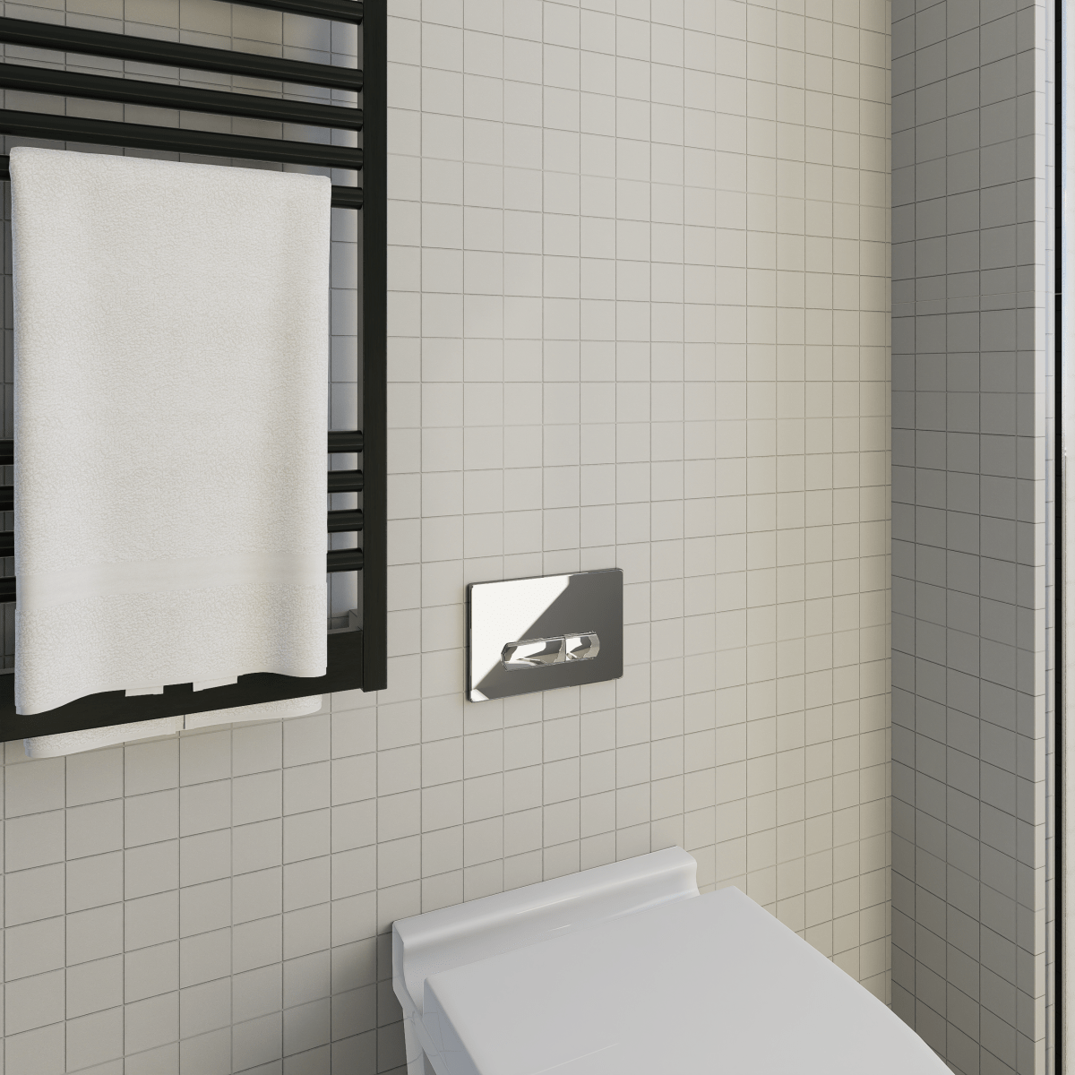 2 X 2 In Prima Warm White Matte Unglazed Porcelain Mosaic