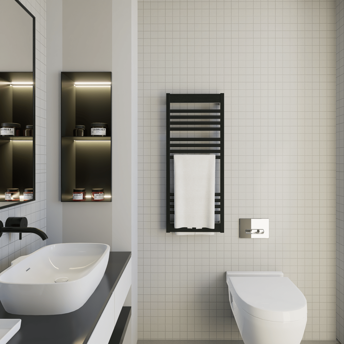2 X 2 In Prima Warm White Matte Unglazed Porcelain Mosaic