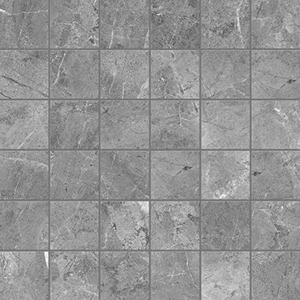 2 X 2 In Regency Carbon Matte Glazed Porcelain Mosaic