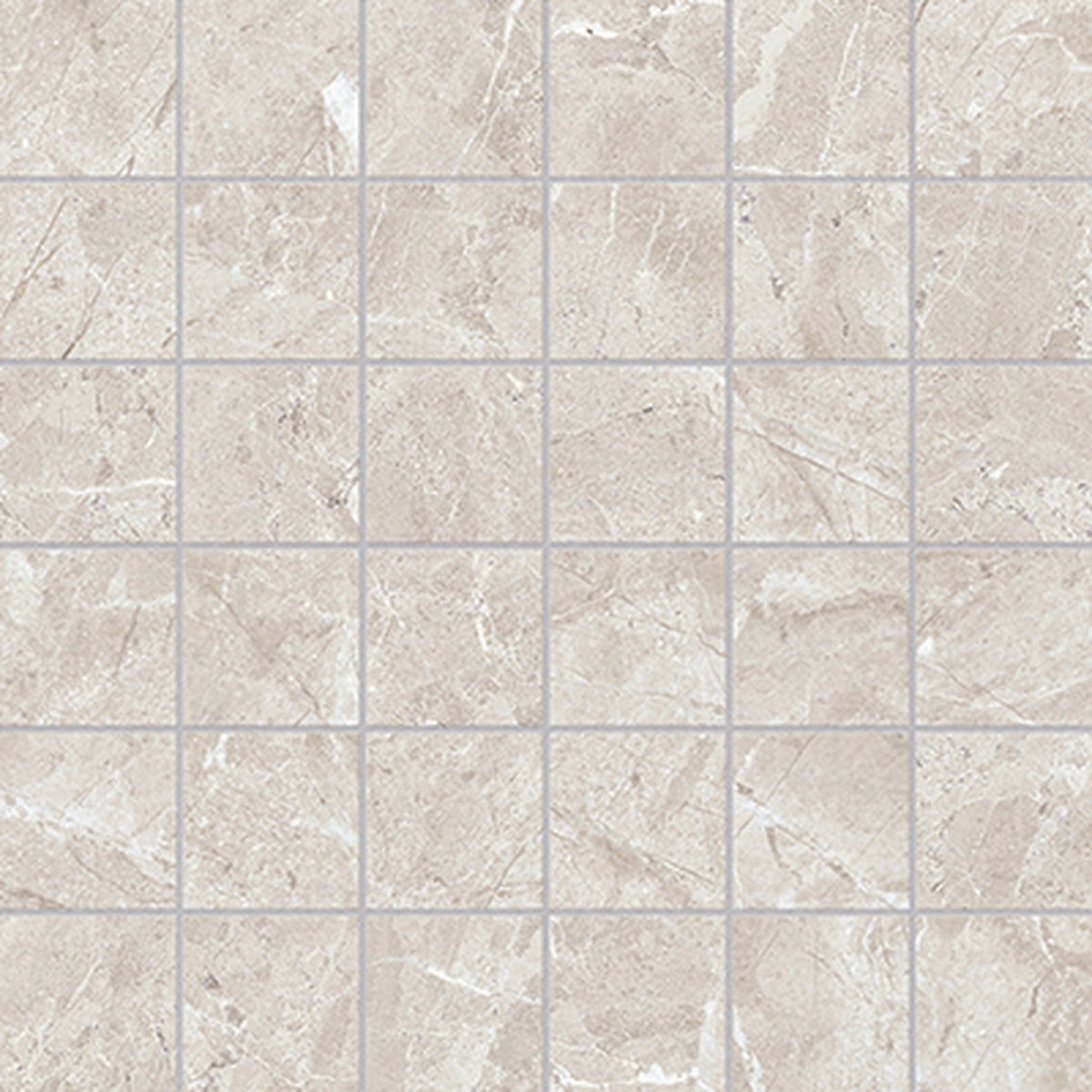 2 X 2 In Regency Ivory Matte Glazed Porcelain Mosaic