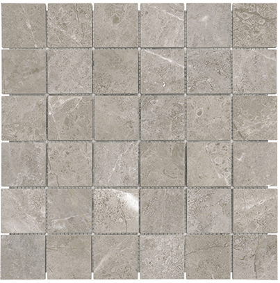 2 X 2 In Ritz Gray Honed Marble Mosaic