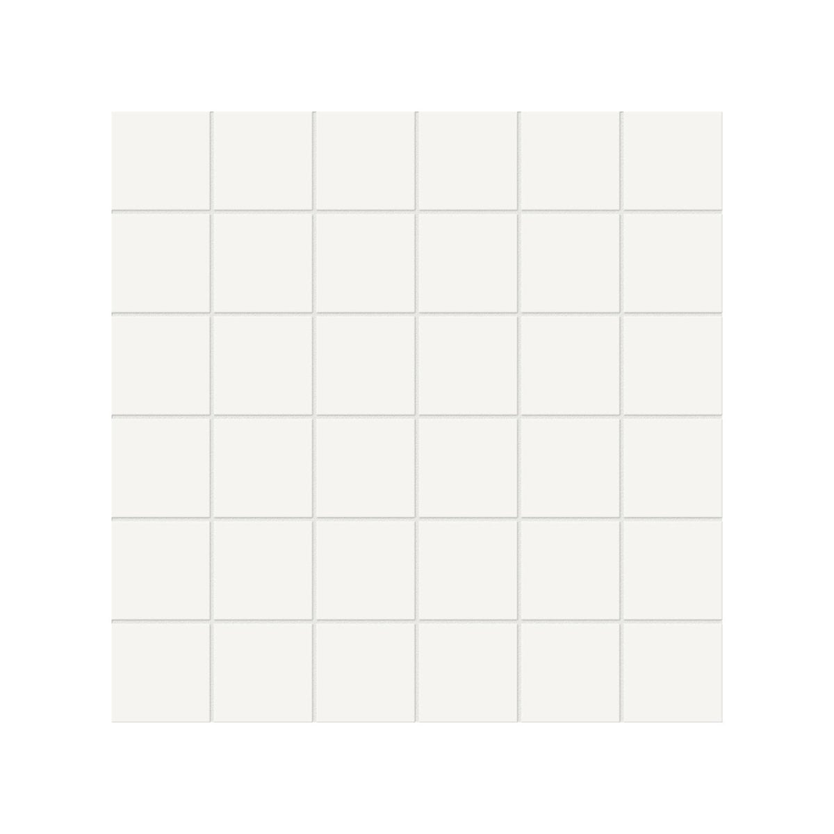 2 X 2 In Soho Canvas White Matte Glazed Porcelain Mosaic