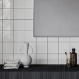 2 X 2 In Soho Canvas White Matte Glazed Porcelain Mosaic