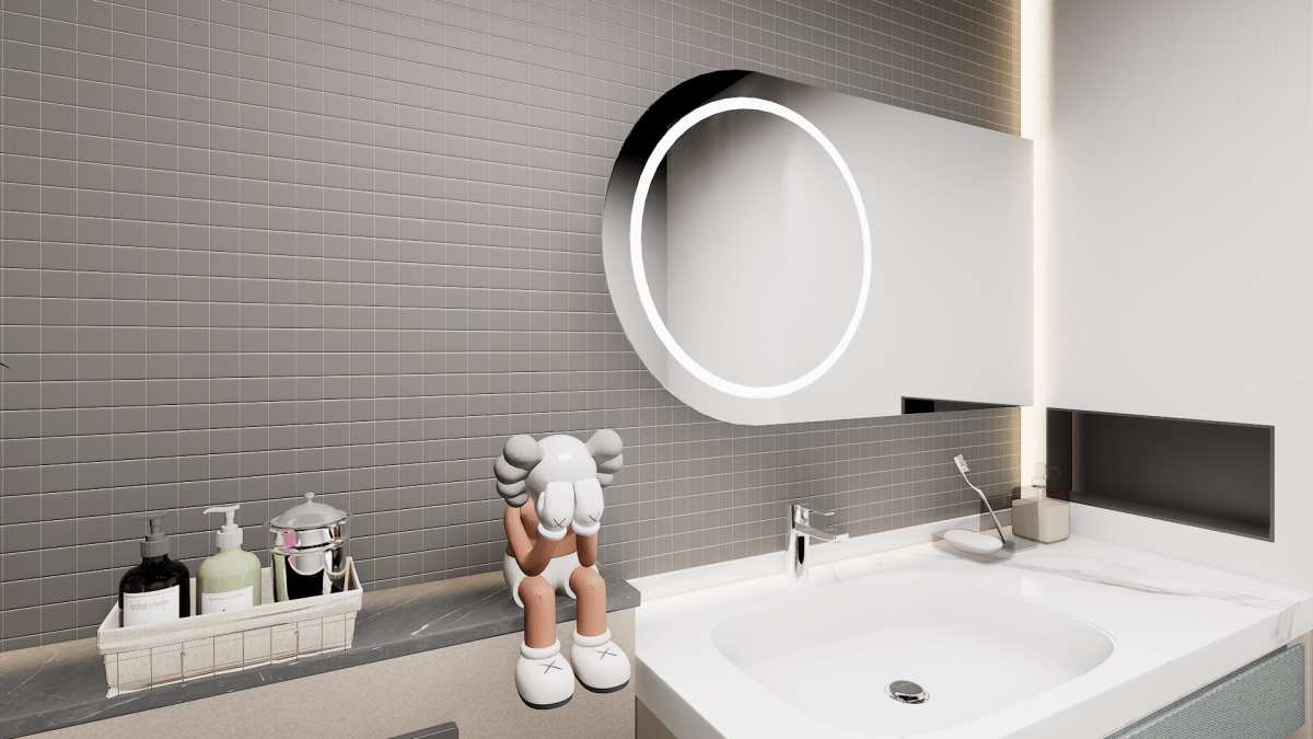 2 X 2 In Soho Loft Grey Matte Glazed Porcelain Mosaic