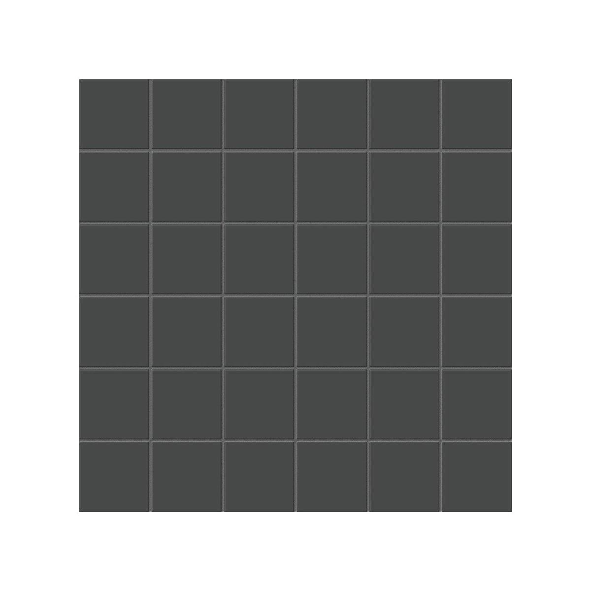2 X 2 In Soho Retro Black Matte Glazed Porcelain Mosaic