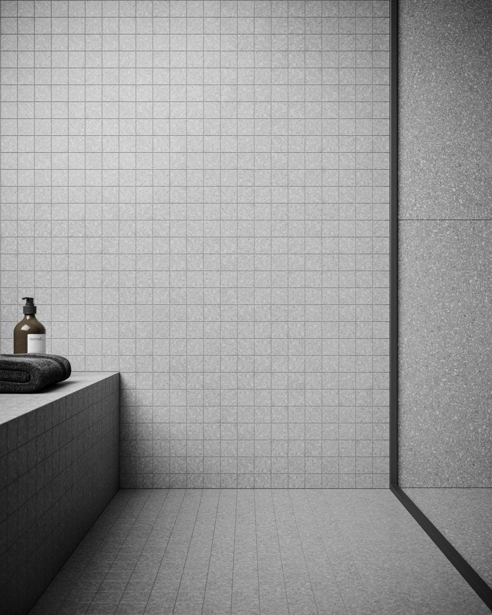2 X 2 In Station Ash Matte Color Body Porcelain Mosaic