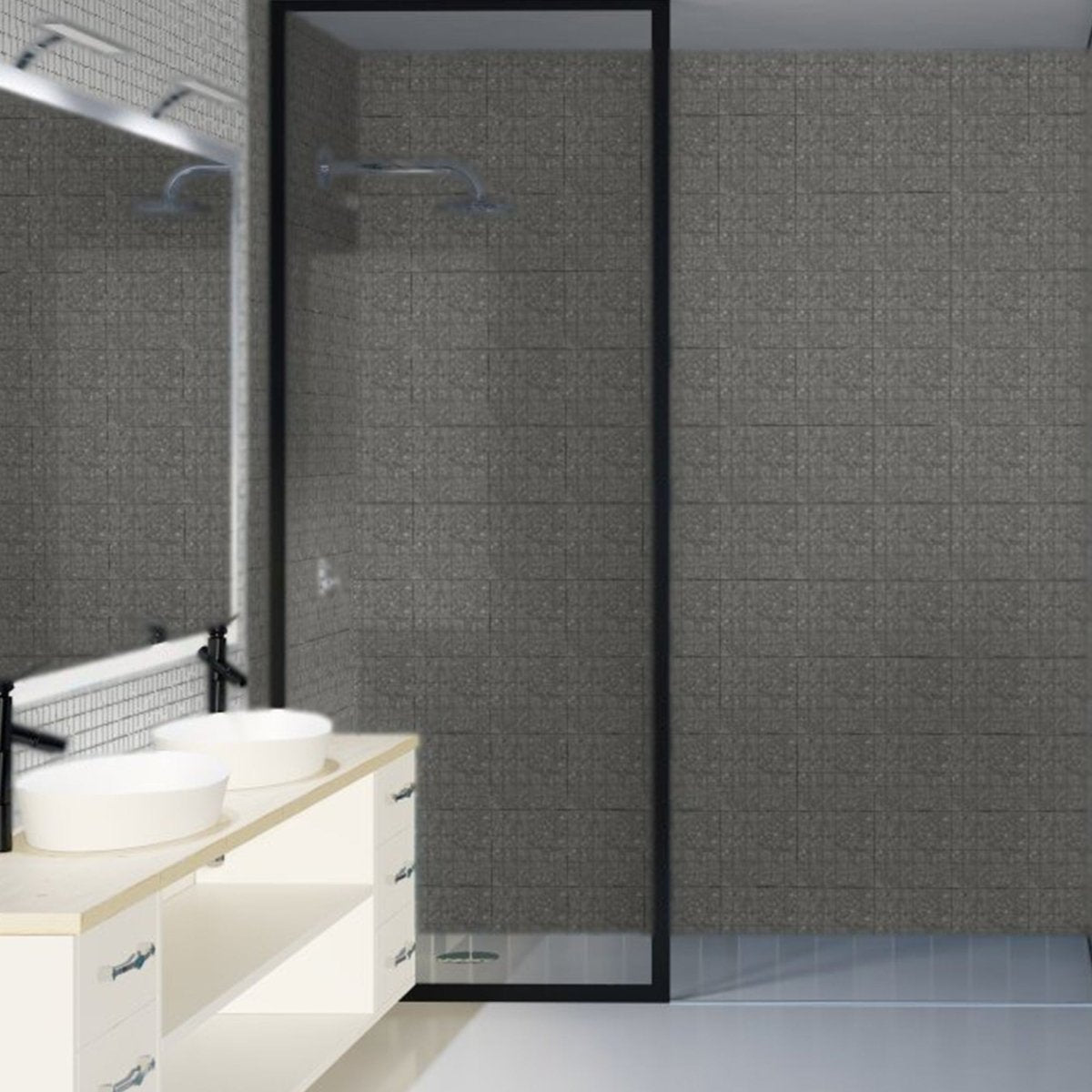 2 X 2 In Station Shadow Matte Color Body Porcelain Mosaic