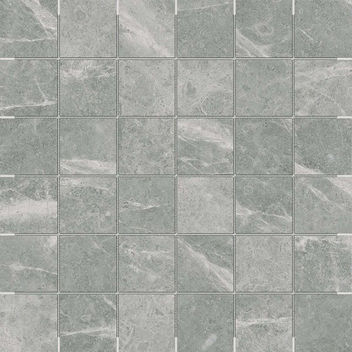 2 X 2 In Torino Argento Matte Glazed Porcelain Mosaic