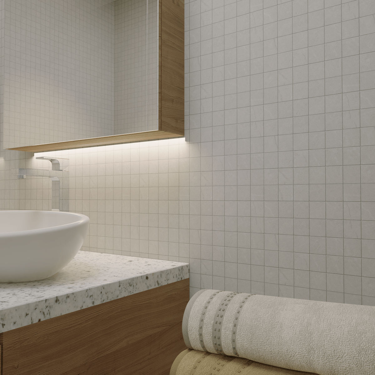 2 X 2 In Torino Grigio Matte Glazed Porcelain Mosaic