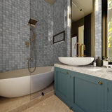 2 x 2 in Veneta Argento Matte Glazed Porcelain Mosaic