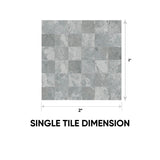 2 x 2 in Veneta Argento Matte Glazed Porcelain Mosaic