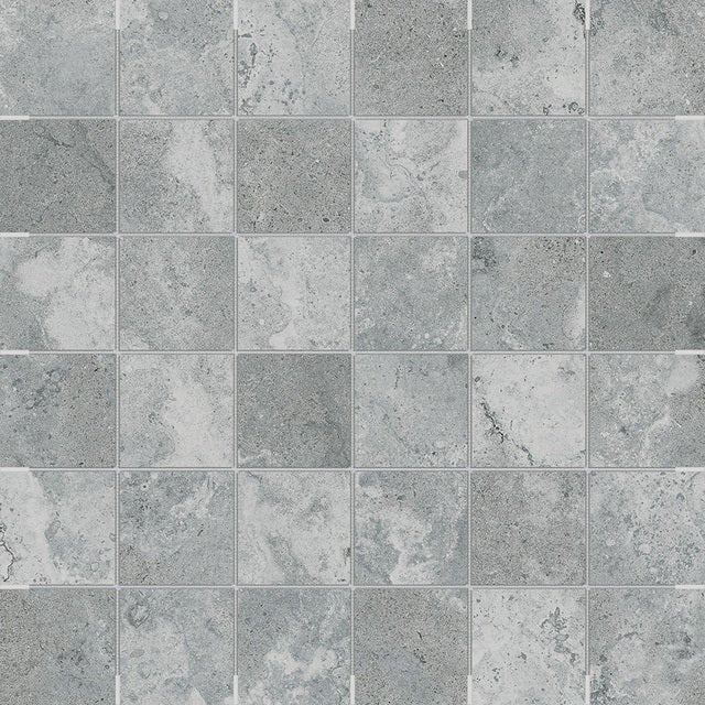 2 x 2 in Veneta Argento Matte Glazed Porcelain Mosaic