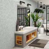 2 x 2 in. Veneta Grigio Matte Glazed Porcelain Mosaic