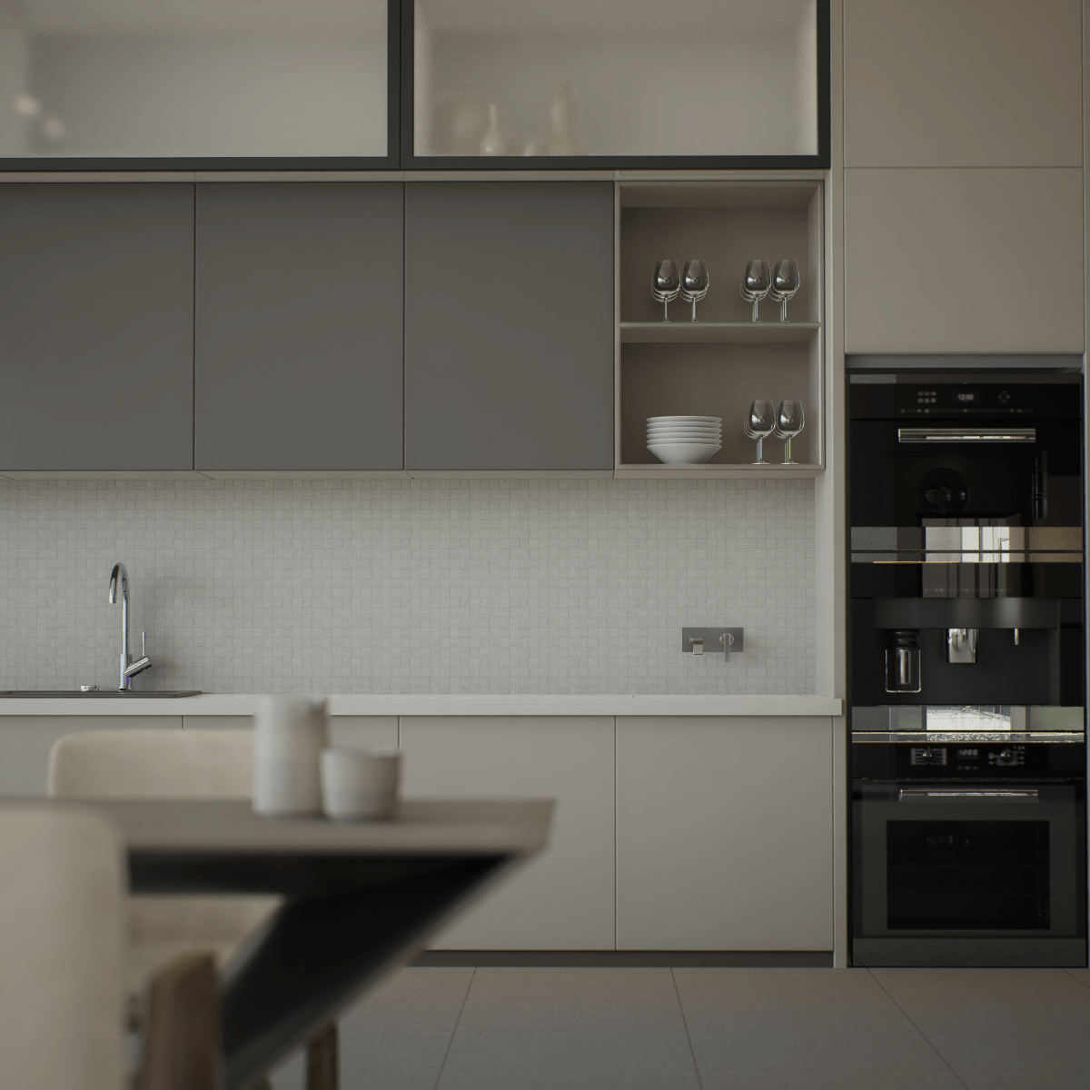 2 X 2 In Zera Annex Bianco Matte Color Body Porcelain Mosaic