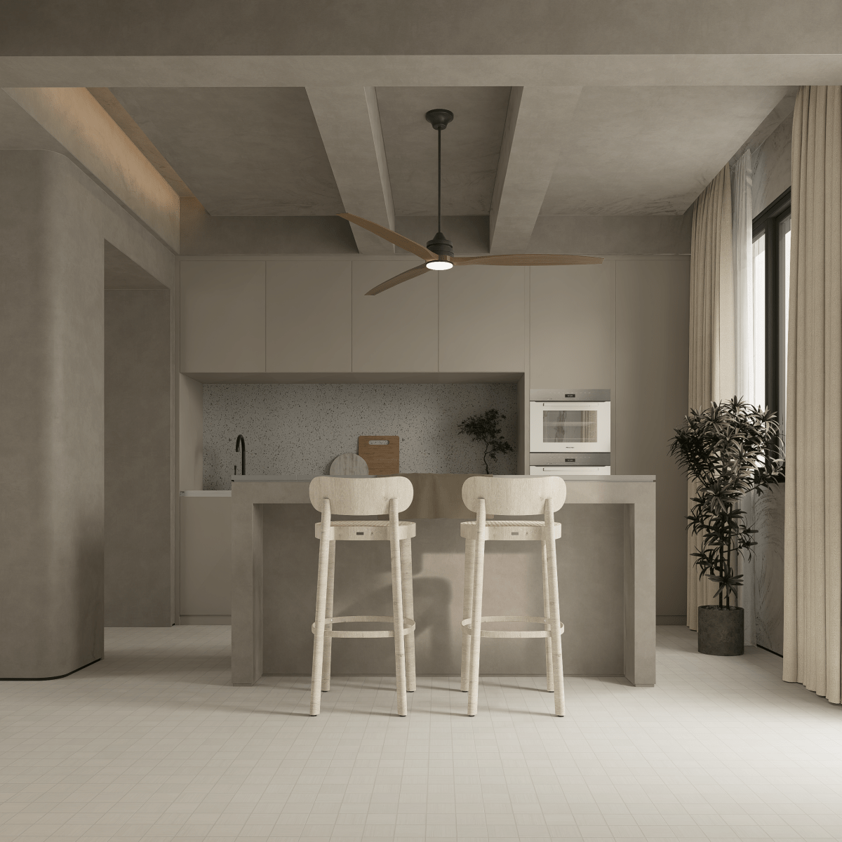 2 X 2 In Zera Annex Bianco Matte Color Body Porcelain Mosaic
