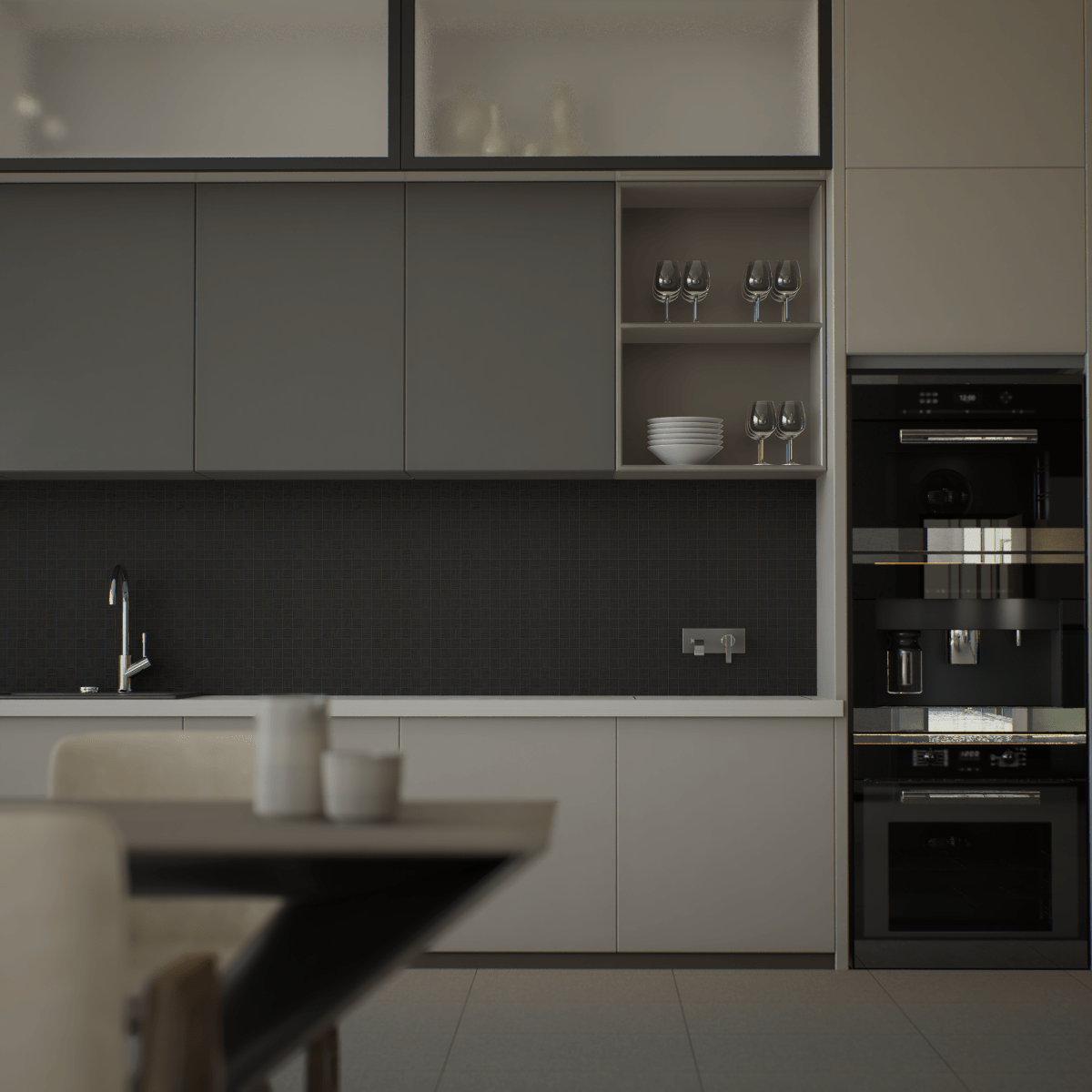 2 X 2 In Zera Annex Carbon Matte Color Body Porcelain Mosaic