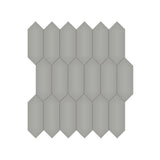 2 X 5 In Picket Soho Cement Chic Glossy Glazed Porcelain Mosaic