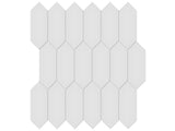2 X 5 In Picket Soho Gallery Grey Glossy Glazed Porcelain Mosaic