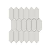 2 X 5 In Picket Soho Halo Grey Matte Glazed Porcelain Mosaic
