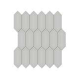 2 X 5 In Picket Soho Loft Grey Glossy Glazed Porcelain Mosaic