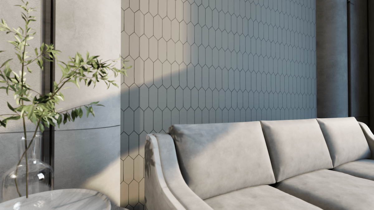 2 X 5 In Picket Soho Loft Grey Matte Glazed Porcelain Mosaic