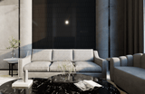 2 X 5 In Picket Soho Retro Black Glossy Glazed Porcelain Mosaic