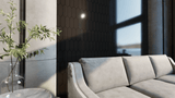 2 X 5 In Picket Soho Retro Black Glossy Glazed Porcelain Mosaic
