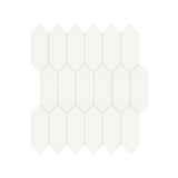 2 x 5 in. Soho Canvas White Picket Matte Glazed Porcelain Mosaic