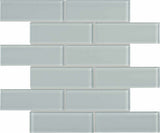 2 X 6 In Brick Element Cloud Light Colors Glass Mosaic
