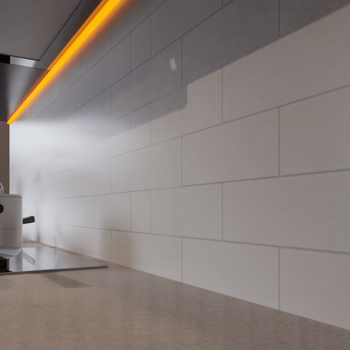 2 X 6 In Brick Soho Canvas White Matte Glazed Porcelain Mosaic