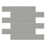 2 X 6 In Brick Soho Cement Chic Glossy Glazed Porcelain Mosaic