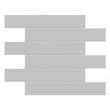 2 X 6 In Brick Soho Loft Grey Glossy Glazed Porcelain Mosaic- 9.47 sf per case