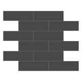 2 X 6 In Brick Soho Retro Black Matte Glazed Porcelain Mosaic