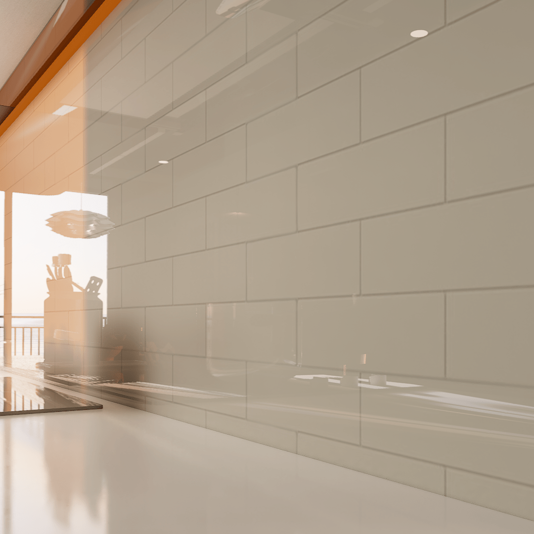 2 X 6 In Brick Soho Soft Sage Glossy Glazed Porcelain Mosaic