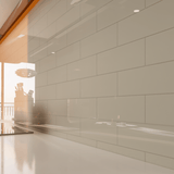 2 X 6 In Brick Soho Soft Sage Glossy Glazed Porcelain Mosaic