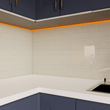 2 X 6 In Brick Soho Soft Sage Glossy Glazed Porcelain Mosaic