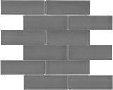 2 X 6 In Brick Stainless Steel Mosaic