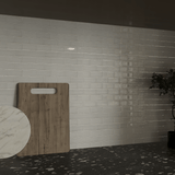 2 x 6 in Element Ice Brick Glossy Glass Mosaic