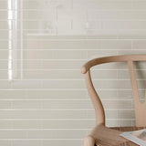 2 x 6 in Element Mist Brick Glossy Glass Mosaic
