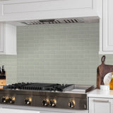 2 x 6 in Element Sand Brick Glossy Glass Mosaic