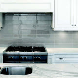 2 x 6 in Element Shadow Brick Glossy Glass Mosaic