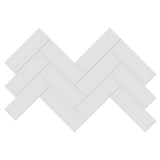 2 X 6 In Herringbon Soho Gallery Grey Matte Glazed Porcelain Mosaic