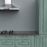 2 x 6 in. Soho Cloud Blue Matte Glazed Porcelain Brick Mosaic