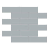 2 x 6 in. Soho Cloud Blue Matte Glazed Porcelain Brick Mosaic