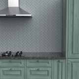 2 x 6 in. Soho Cloud Blue Matte Glazed Porcelain Brick Mosaic