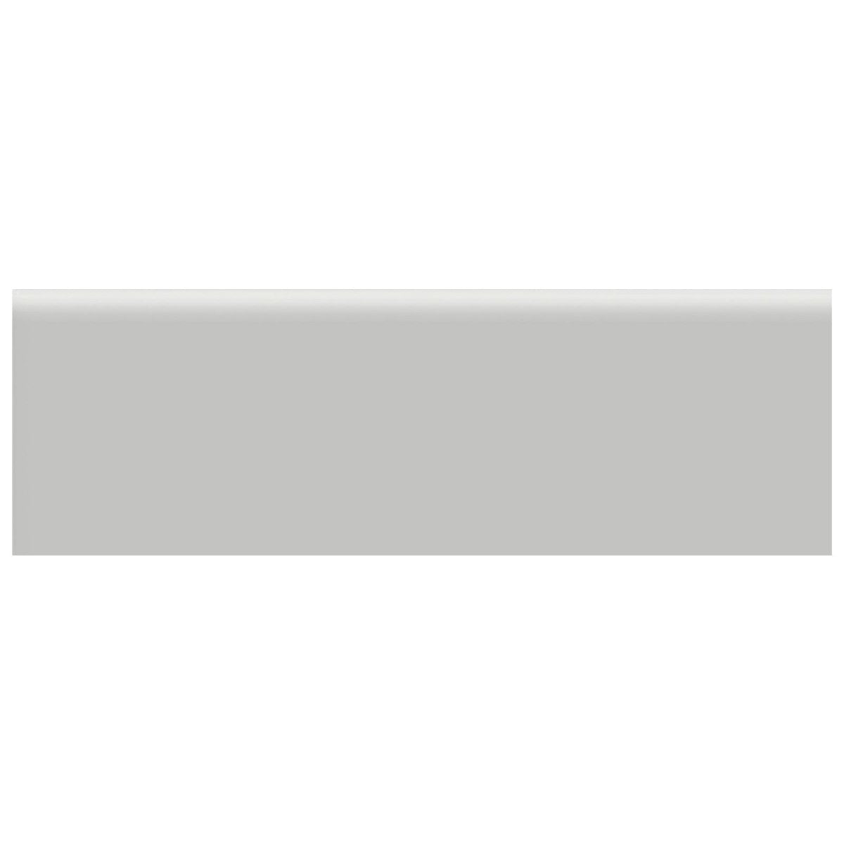 2 x 6 in Soho Loft Grey Glossy Glazed Ceramic Bullnose