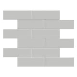 2 x 6 in. Soho Loft Grey Matte Glazed Porcelain Wall Brick Mosaic